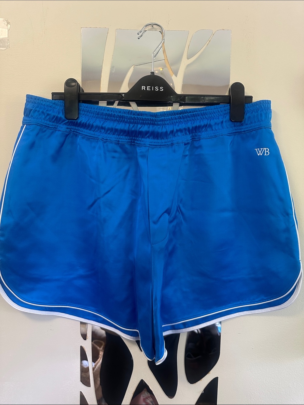 NWT Wales Bonner Heavy Satin Distance Shorts Blue - Size 52 (US L/XL) Luxury
